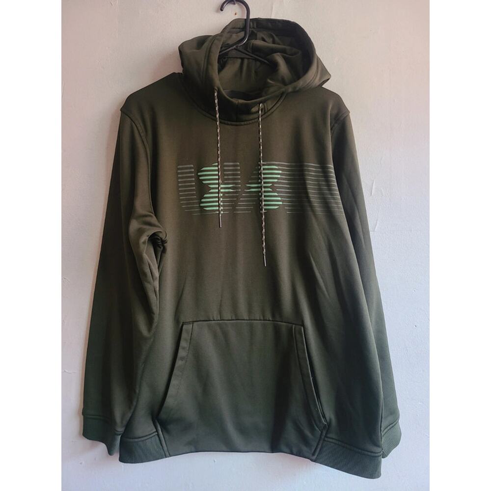 Men's XL unisex Under Armour spectrum loose fit dark green thermal hoodie